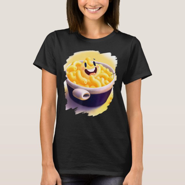 Camiseta Tapete de macarrão e queijo Mac e queijo (Frente)