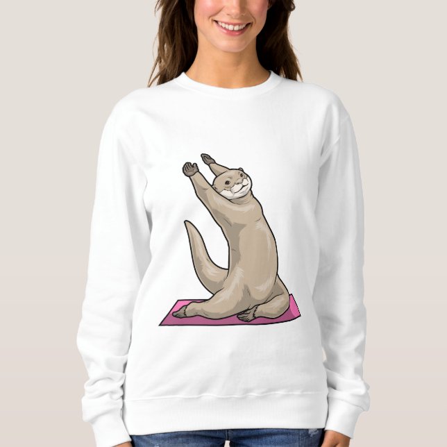 Camiseta Tapete de Yoga Yoga da Lontra (Frente)