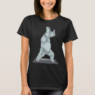 Camiseta Tapete de Yoga Yoga Rhino