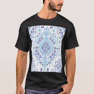Camiseta tapete paisley indiano, padrão étnico mandala.