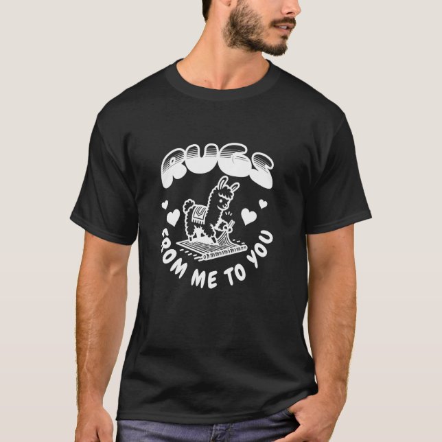 Camiseta Tapetes De Mim, Cute Llama Rug Tufting (Frente)