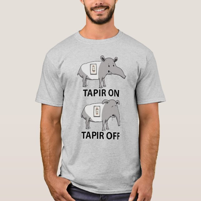 Camiseta Tapir bonito e engraçado no Tapir fora (Frente)