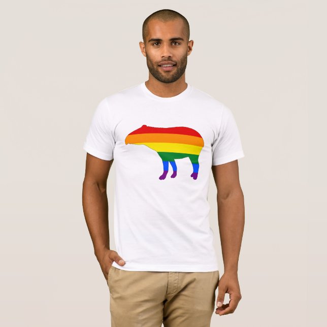 Camiseta Tapir do arco-íris (Frente Completa)