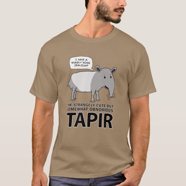 Camiseta Tapir engraçado e bonito mas obnóxio (Frente)