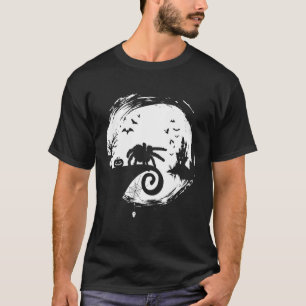 Camiseta Tarantula Halloween Costume Moon Silhouette Creepy