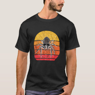 Camiseta Tarantula Retro Vintage Pôr-do-Sol Teia de Aranha
