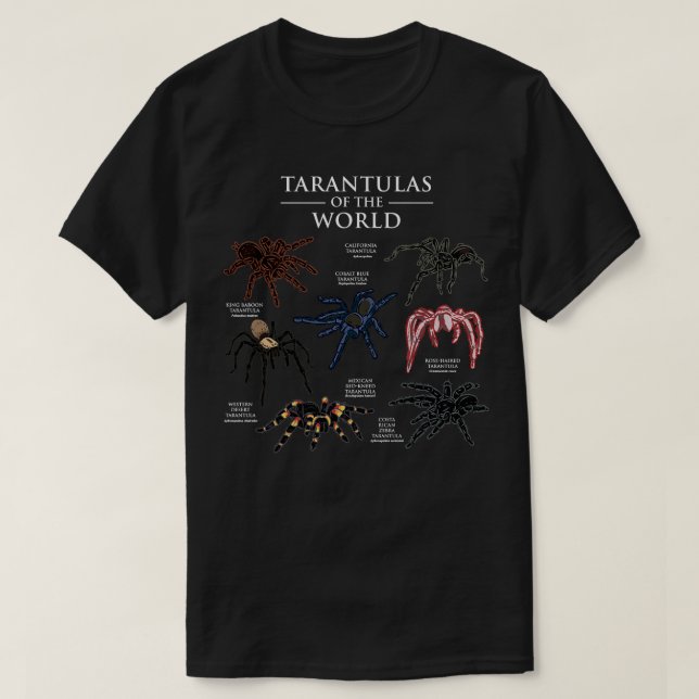 Camiseta Tarântulas Do Mundo (Frente do Design)