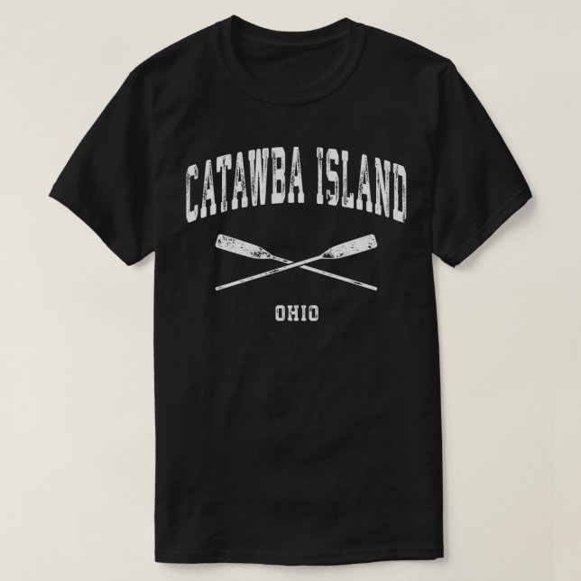 Camiseta Tarares Náuticos Cruzados Da Ilha Catawba Ohio Vin (Frente do Design)