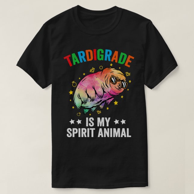 Camiseta Tardigrado é o meu espírito de microbiologia anima (Frente do Design)