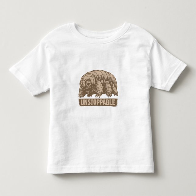 Camiseta Tardígrado Inparável Arte Científica Vintage (Frente)