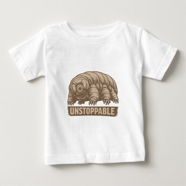 Camiseta Tardígrado Inparável Arte Científica Vintage (Frente)