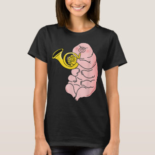 Camiseta Tardigrado Jogando Corno Francês2
