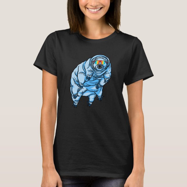 Camiseta Tardígrado Urso de Água Azul Caipira Tardígrado (Frente)