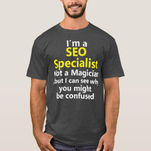 Camiseta Tarefa Especialista SEO do Mecanismo de Pesquisa O