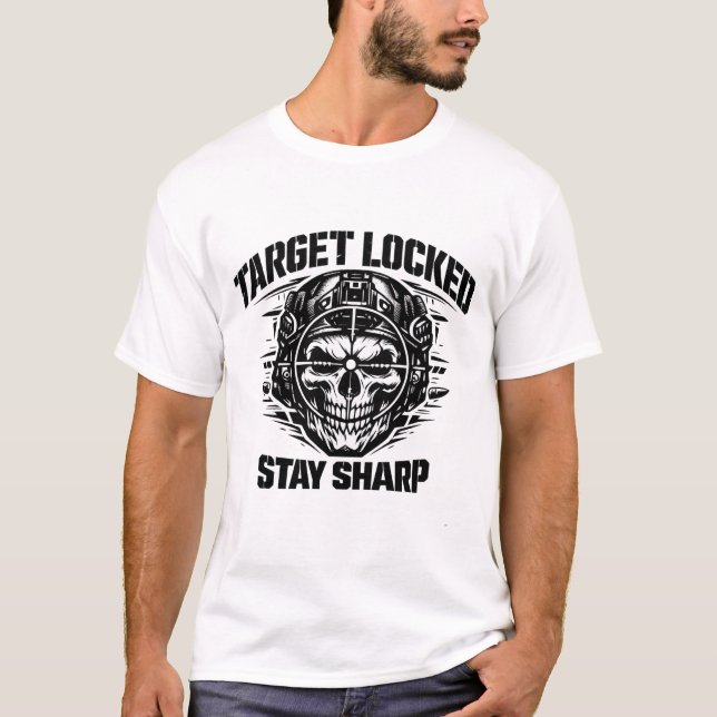 Camiseta Target Locked Tactical Skull (Frente)