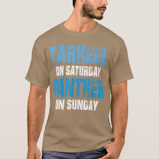 Camiseta Tarheel no sábado Panther no domingo ee Esportes e