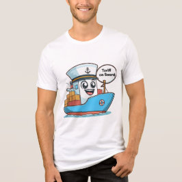 Camiseta Tarifa De Carga Azul De Cartoon Em Conselho