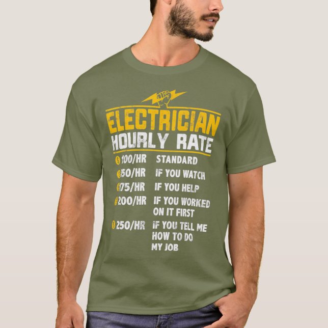 Camiseta Tarifa Elétrica Engraçada (Frente)