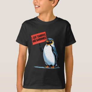 Camiseta Tarifa Engraçada do Pinguim Trocadilho Eu Como Tar