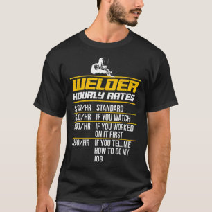 Camiseta Tarifa Horária de Soldadura Engraçada 
