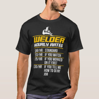 Camiseta Tarifa Horária de Soldadura Engraçada