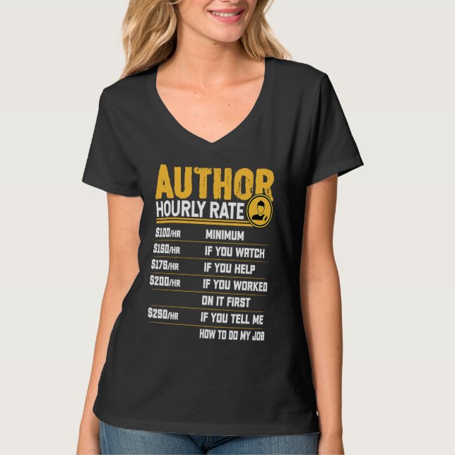Camiseta Tarifa Horária do Autor  Autor Blogueiro Editor de (Frente)