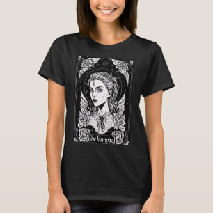 Camiseta Tarot Card A Bruxa Gótica Oculta Do Vampiro