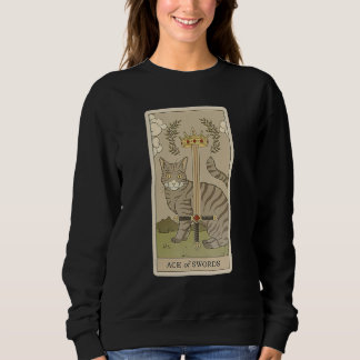 Camiseta Tarot Card Ace Of Swords And Cat Cosmic Graphic Ca