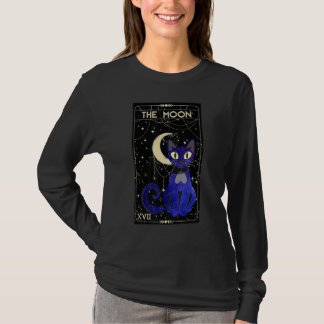 Camiseta Tarot Card Crescent Moon And Cat 1