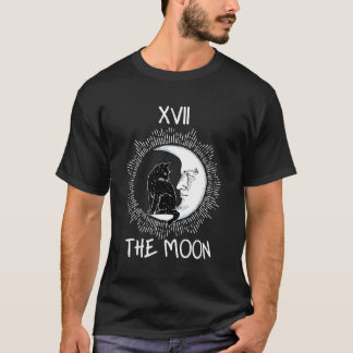 Camiseta Tarot Card Crescent Moon E Cat Graphic Jersey