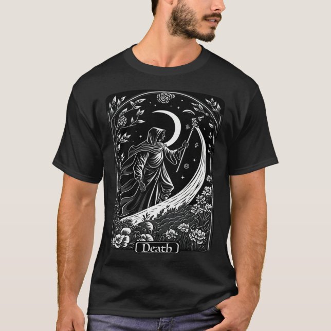 Camiseta Tarot Card Death Grim Reaper Occult Gothic Witch (Frente)