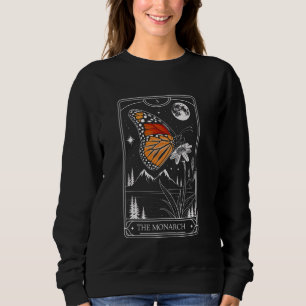 Camiseta Tarot Card Monarca Borboleta Flor Moon Women Gir