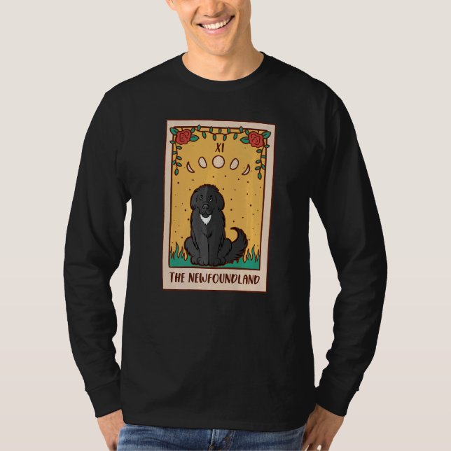 Camiseta Tarot Card Occult Magic Occultism Dog Newfound (Frente)