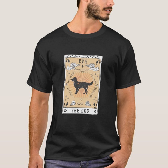 Camiseta Tarot Card The Dog German Longhaired Pointer Galax (Frente)