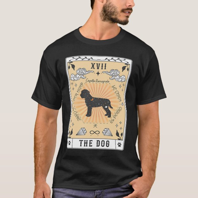 Camiseta Tarot Card The Dog Lagotto Romagnolo Celestial Spa (Frente)