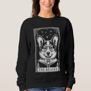 Camiseta Tarot Card Vintage Tricolor Corgi Book Lover