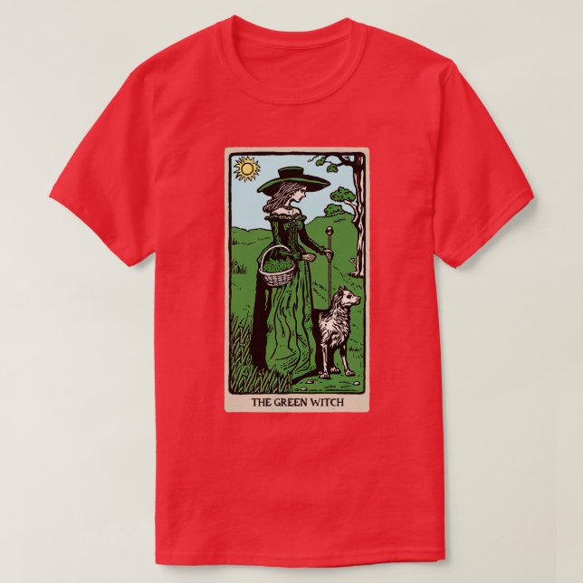 Camiseta Tarot d'A Bruxa Verde (Frente do Design)