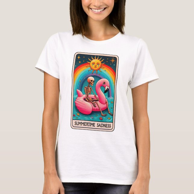 Camiseta Tarot de Esqueleto Triste Summertime (Frente)
