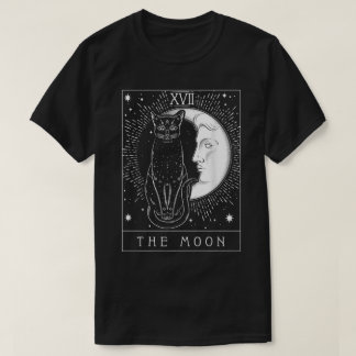 Camiseta Tarot do Gato Místico | Arte do Cartão da Lua