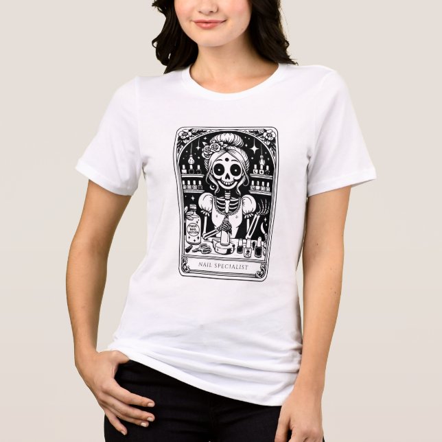 Camiseta Tarot Nail Technician Cartão de visita (Frente)
