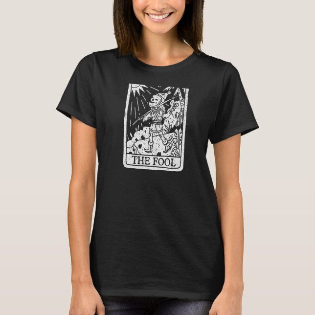 Camiseta Tarot The Fool Gótico Occult Grunge Baphomet Gothi (Frente)