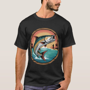 Camiseta Tarpon do Pôr do Sol – Rei de Prata da Água Salg