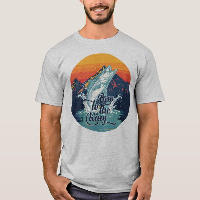 Camiseta Tarpon Fly Fishing Bow To The King Gift (Frente)