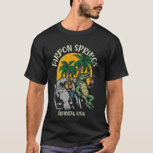 Camiseta Tarpon Springs Flórida EUA Homem Manatim Aligátor