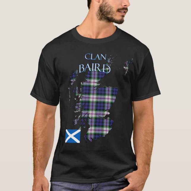 Camiseta Tartan do Clã Escocês Baird Escócia (Frente)
