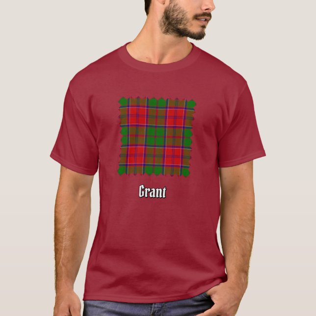 Camiseta Tartan do Clã Grant (Frente)