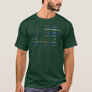 Camiseta Tartan escocês do clã Cathcart bandeira dos EUA ki