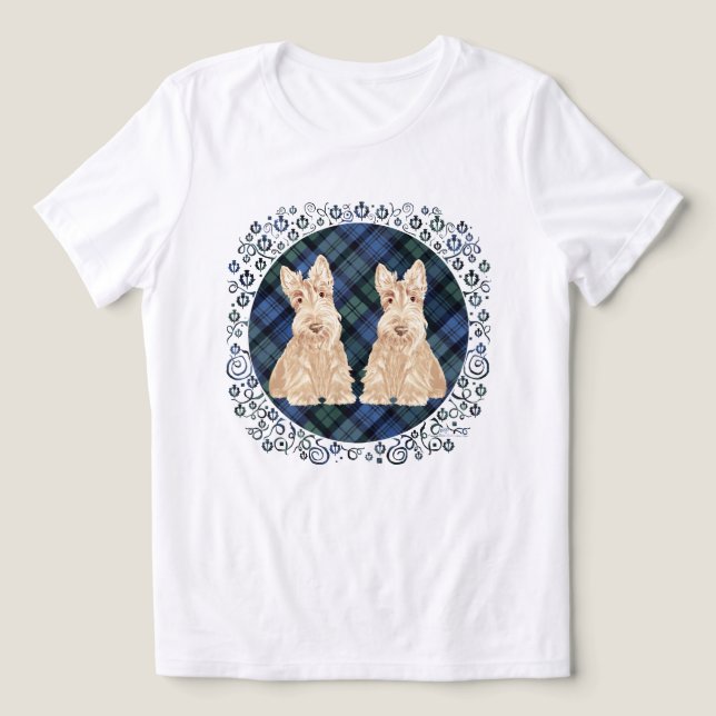 Camiseta Tartan Terrier Escocês (Design frontal)