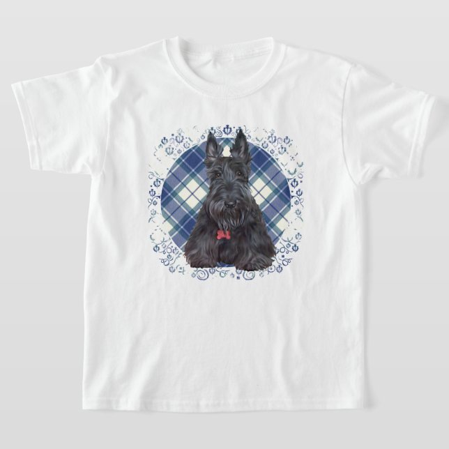 Camiseta Tartan Terrier Escocês (Postura )