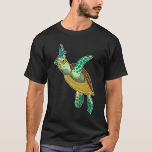 Camiseta Tartaruga a mergulhar com Snorkel